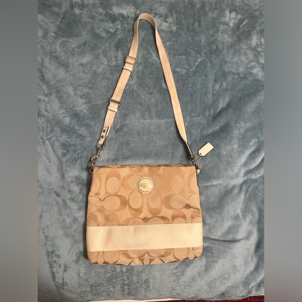 Coach crossbody signature fabric purse Y2K